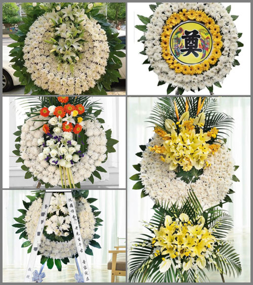 山东青岛平度市白沙河街道西岭村花圈速递